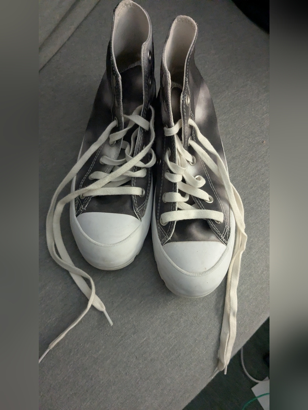 Grey And White Converses